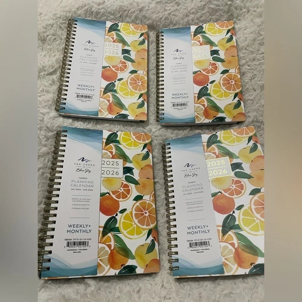 Blue Sky Citrus Burst Planner 2025-2026 bundle 4